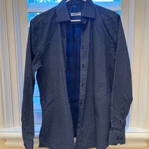 Hörst Blue small flower Button-Up Shirt